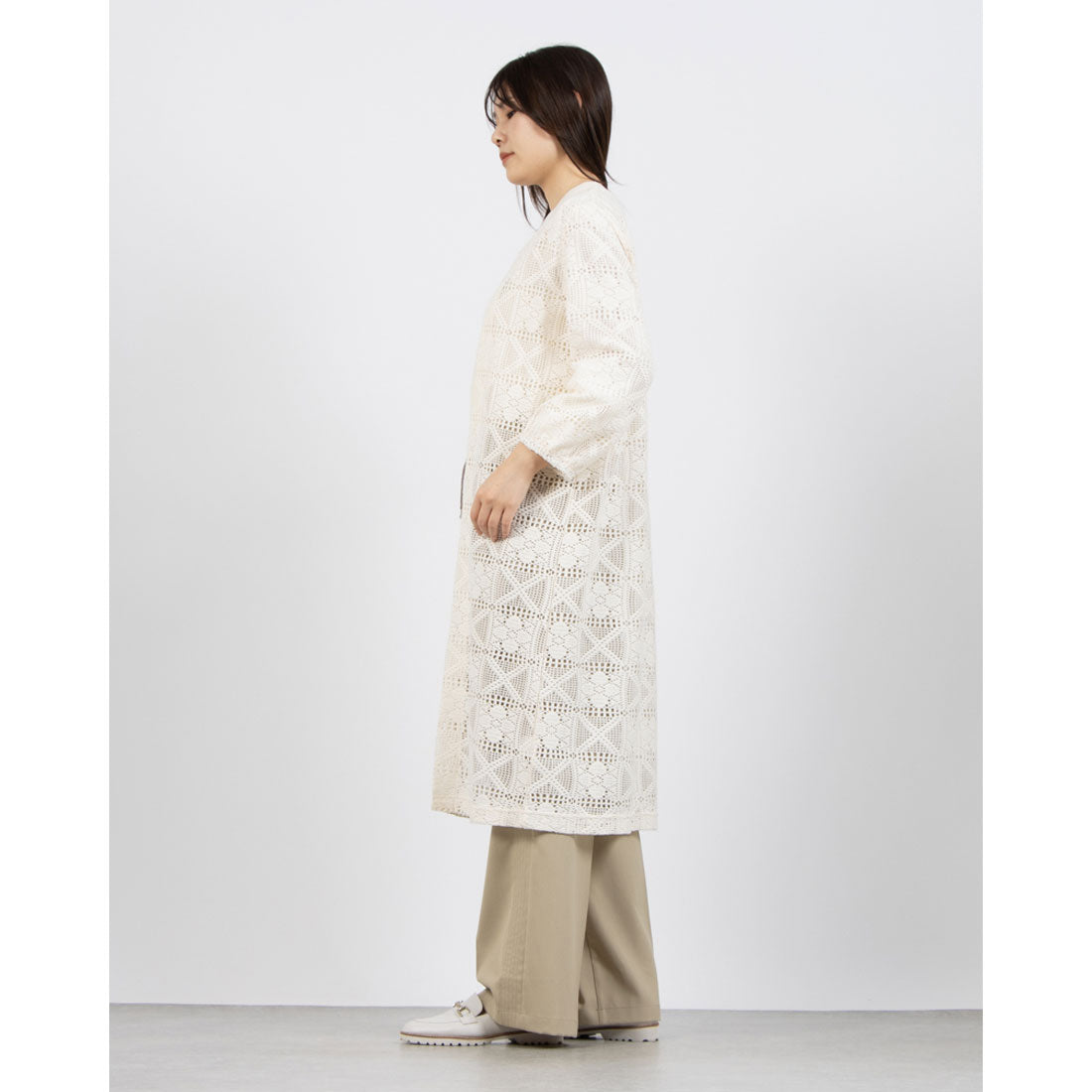 Pizzo Bianco Ruffle Lace Cardigan