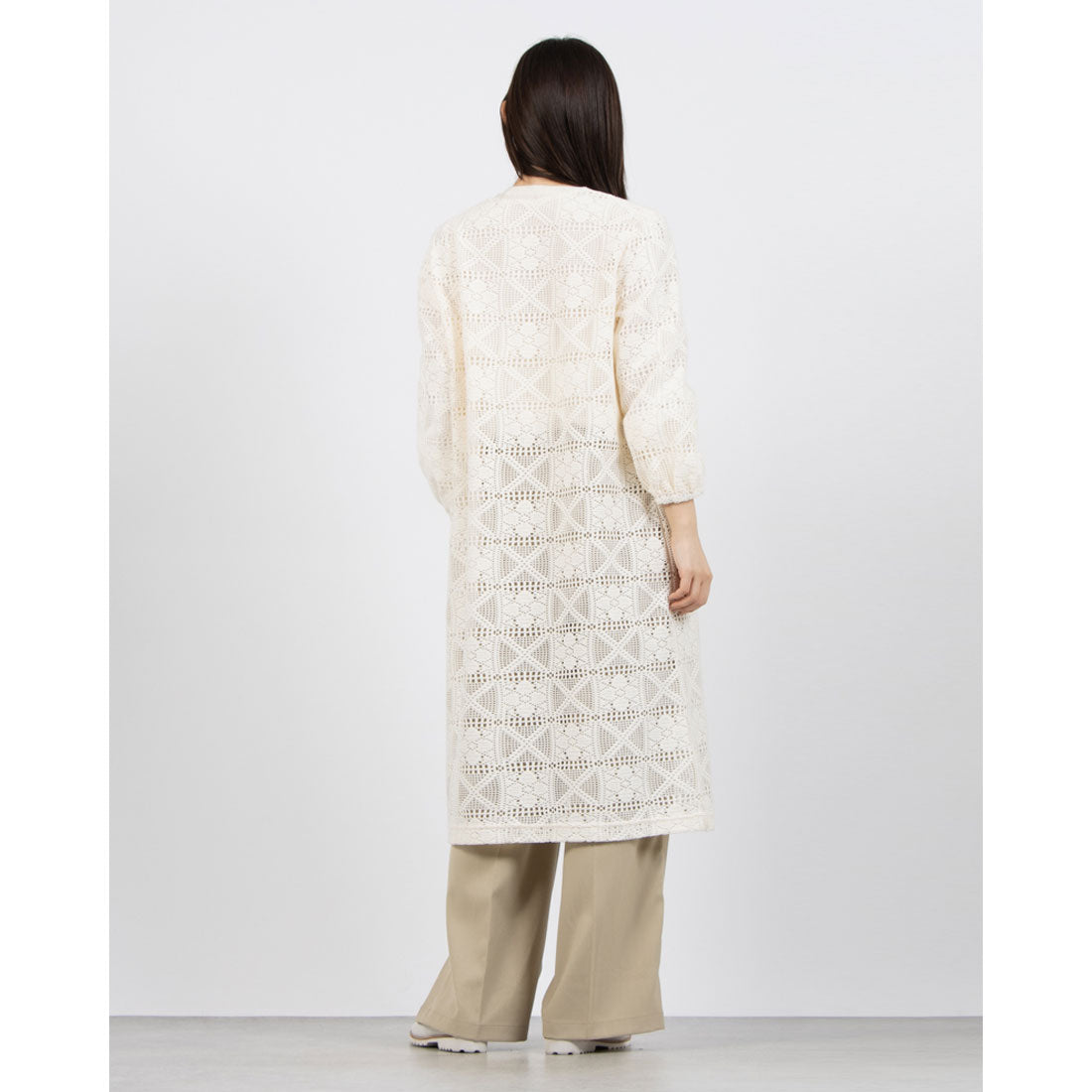 Pizzo Bianco Ruffle Lace Cardigan