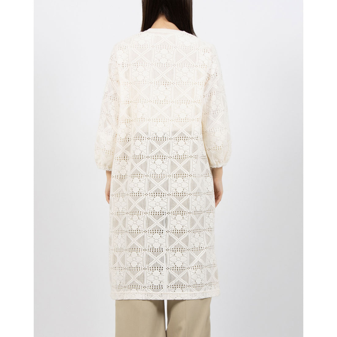 Pizzo Bianco Ruffle Lace Cardigan