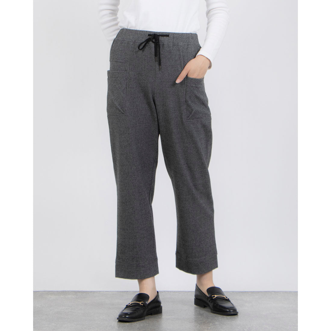 ピッツオ ビアンコ Pizzo Bianco チェックイージーパンツ （グレー） グレー