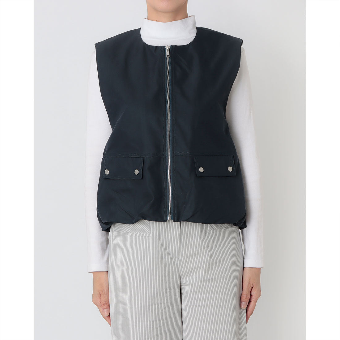 ピッツオ ビアンコ Pizzo Bianco コットンギャバジレ （ネイビー） ネイビー