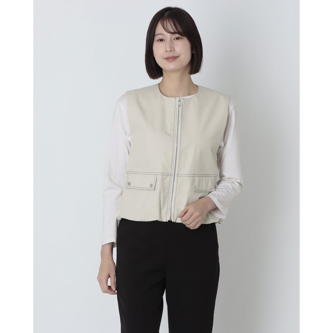 ピッツオ ビアンコ Pizzo Bianco コットンギャバジレ （ベージュ） ベージュ