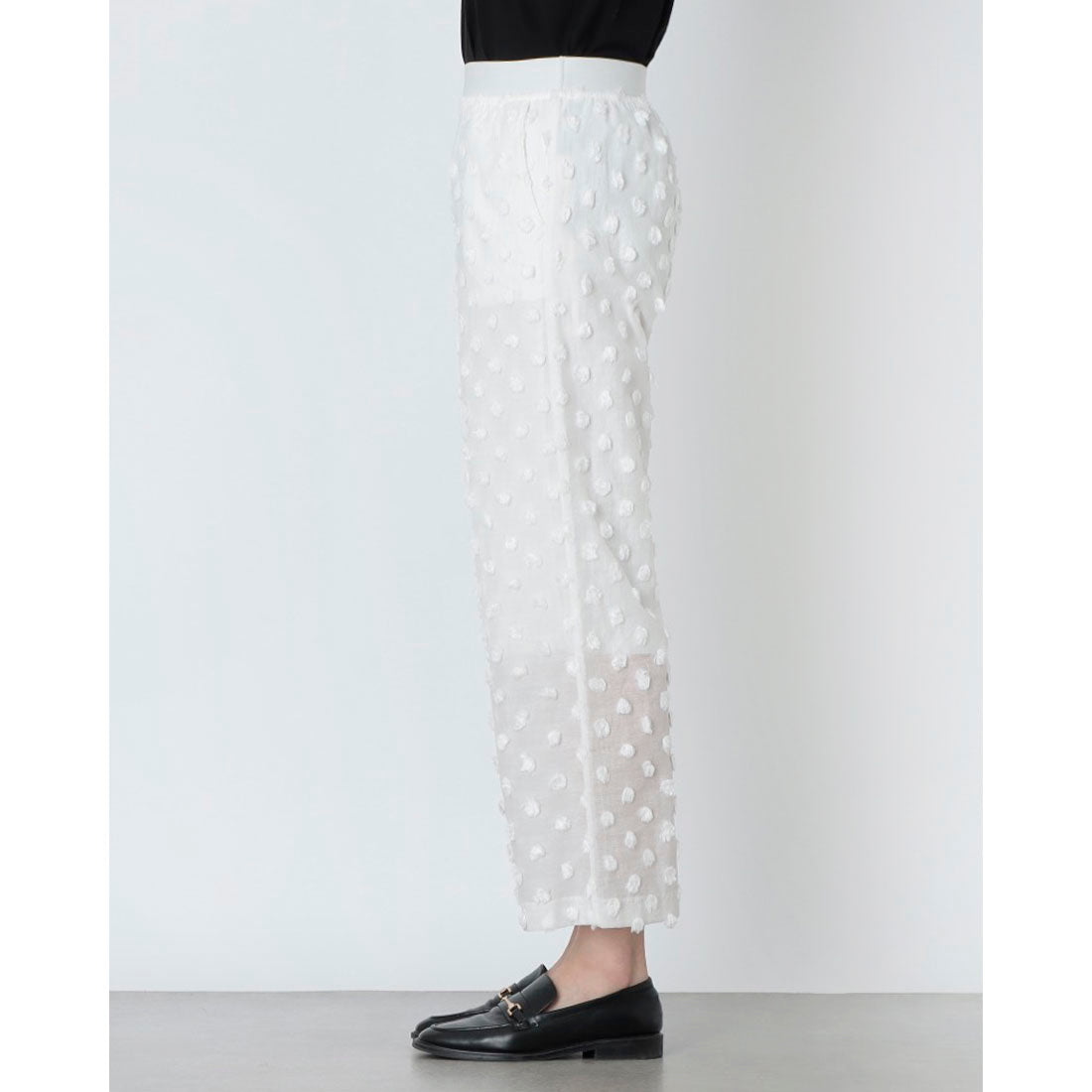 ピッツオ ビアンコ Pizzo Bianco カットジャガードパンツ （ホワイト） ホワイト