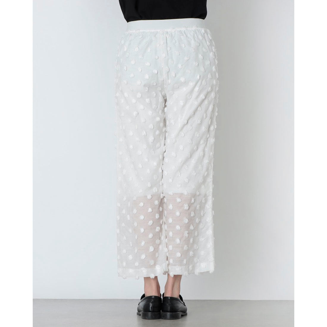 ピッツオ ビアンコ Pizzo Bianco カットジャガードパンツ （ホワイト） ホワイト