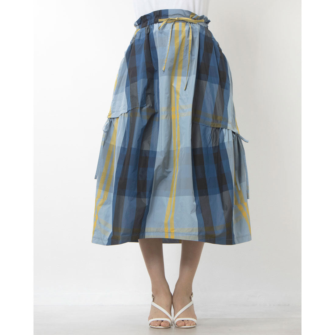 ピッツオ ビアンコ Pizzo Bianco メモリーチェックスカート （ブルー） ブルー
