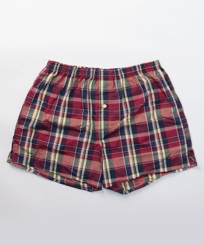 ピエールカルダン pierre cardin ピエールカルダン マドラスチェック柄 トランクス(LL)【返品不可商品】 （レッド） レッド