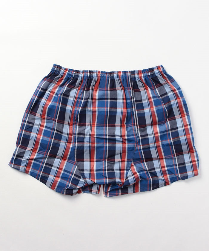 ピエールカルダン pierre cardin ピエールカルダン マドラスチェック柄 トランクス(LL)【返品不可商品】 （レッド） レッド