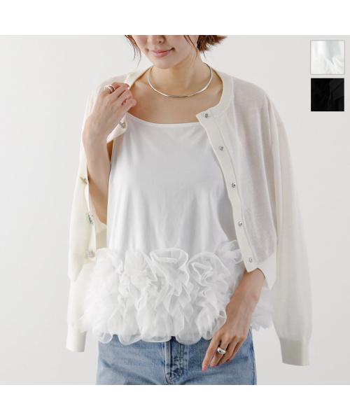 null null PICCIN PERLA フラワーキャミソール 906550 チュール （91/ブラック） 91/ブラック