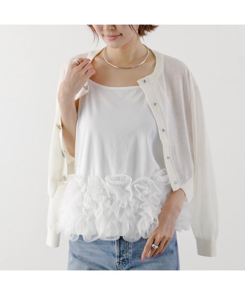 null null PICCIN PERLA フラワーキャミソール 906550 チュール （91/ブラック） 91/ブラック