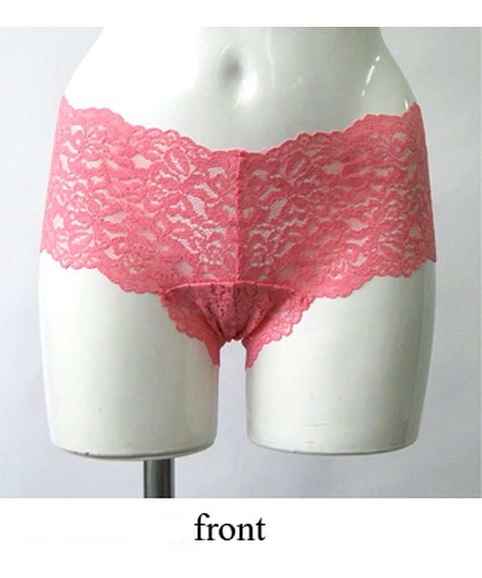 ピンクピンクピンク PINK PINK PINK ヒップハング総レースショーツ ボックスショーツ【返品不可商品】