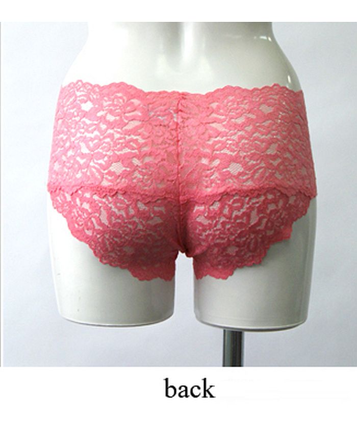 ピンクピンクピンク PINK PINK PINK ヒップハング総レースショーツ ボックスショーツ【返品不可商品】