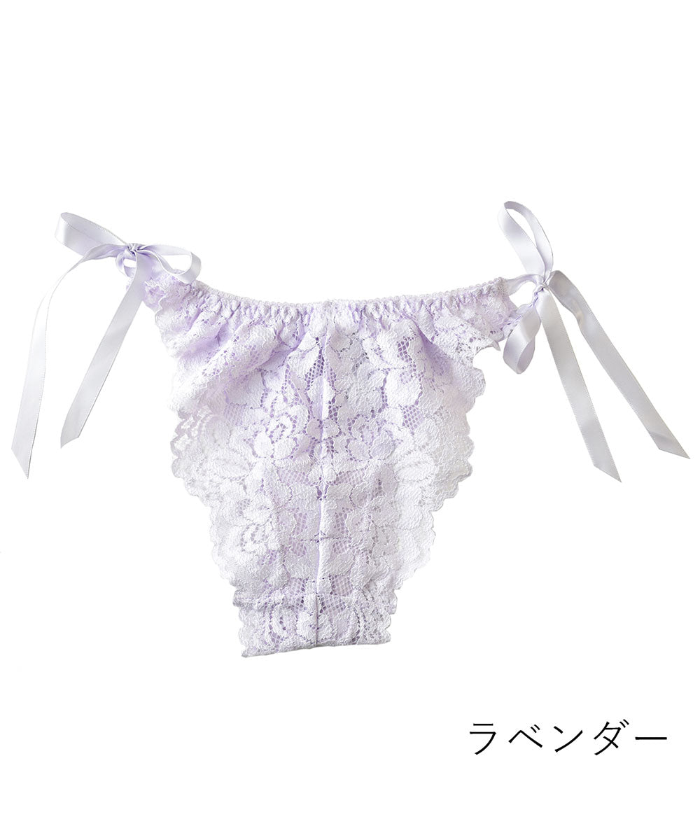 ピンクピンクピンク PINK PINK PINK 総レースサイドリボンショーツ【返品不可商品】,ラベンダー