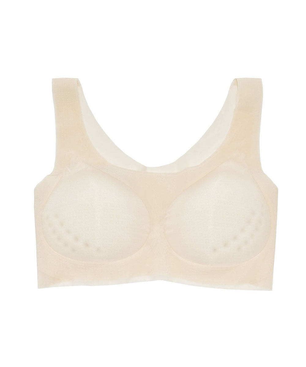 ピンクピンクピンク PINK PINK PINK 涼感×超極薄シームレスブラジャー 素肌感覚ブラ ストレスフリー （モカ） モカ
