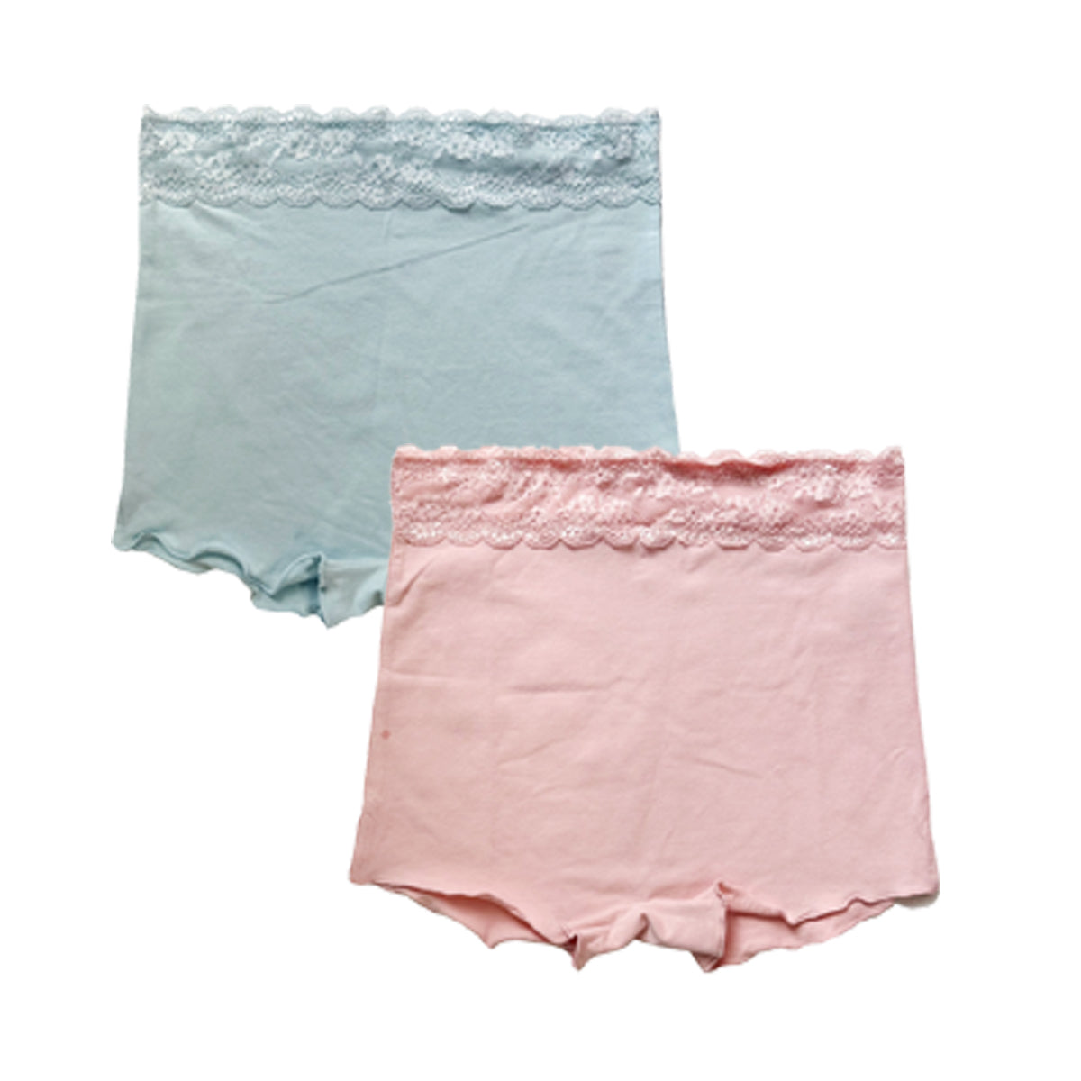 ピンクピンクピンク PINK PINK PINK 選べる2枚セット ショーツ コットン95％ 脚口ゆったり 締め付けない ふんどしショーツ まるで履いてない おやすみパンツ 【返品不可商品】 （サックス×ピンク） サックス×ピンク