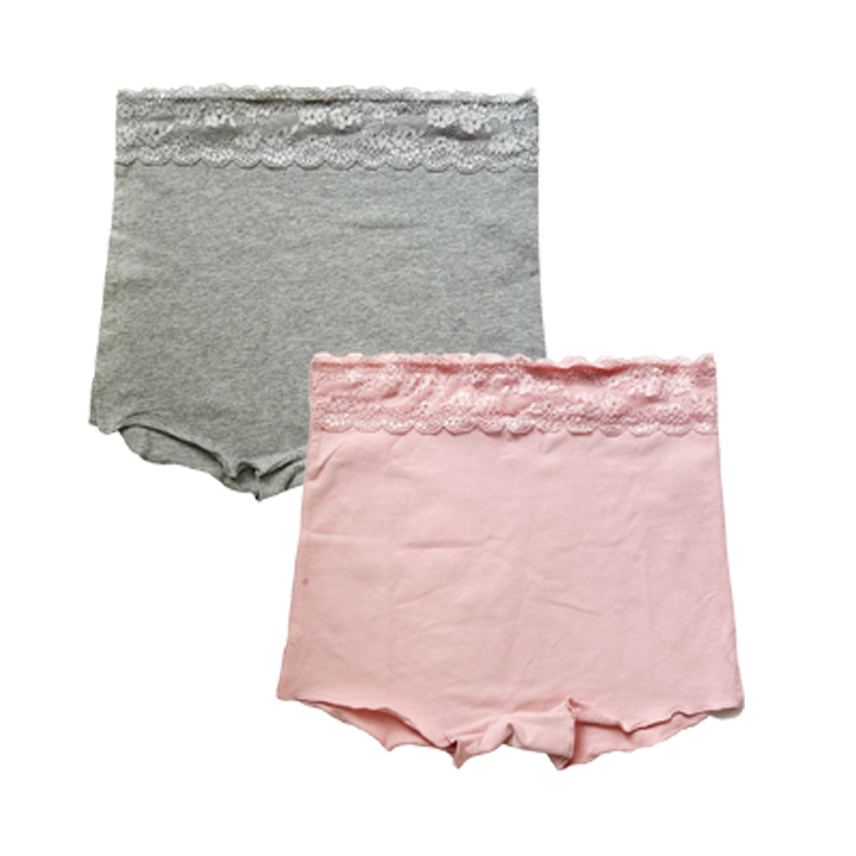 ピンクピンクピンク PINK PINK PINK 選べる2枚セット ショーツ コットン95％ 脚口ゆったり 締め付けない ふんどしショーツ まるで履いてない おやすみパンツ 【返品不可商品】 （グレー×ピンク） グレー×ピンク