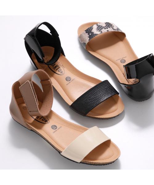 プラクトン PLAKTON PLAKTON  サンダル 715130 アンクルストラップ （CRUDO-NEGRO/ベージュ他） CRUDO-NEGRO/ベージュ他