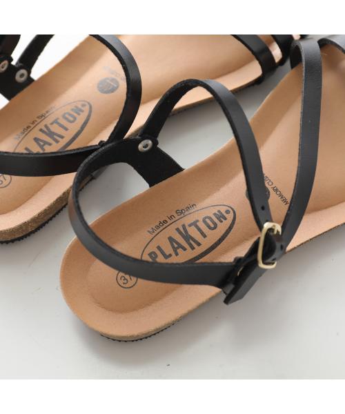 プラクトン PLAKTON PLAKTON サンダル 715660 エコレザー クロスストラップ （NEGRO/ブラック） NEGRO/ブラック