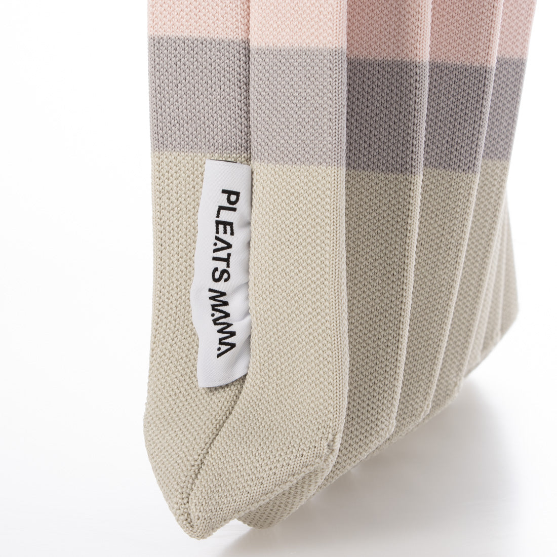 プリーツママ PLEATSMAMA ニットバッグ トートバッグ tote-block-pk-gy （PINK GREY） PINK GREY