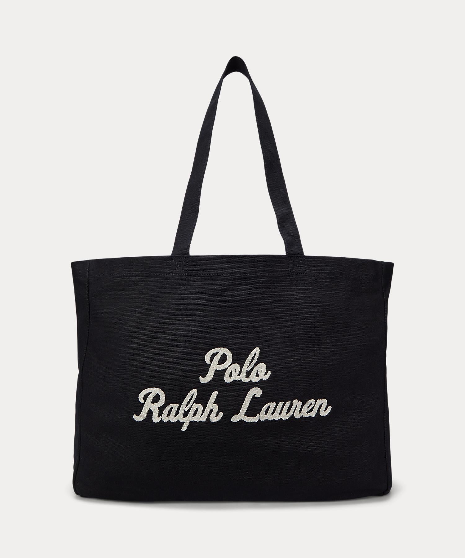 ポロ ラルフ ローレン POLO RALPH LAUREN エンブロイダリー キャンバス トート （001ブラック） 001ブラック