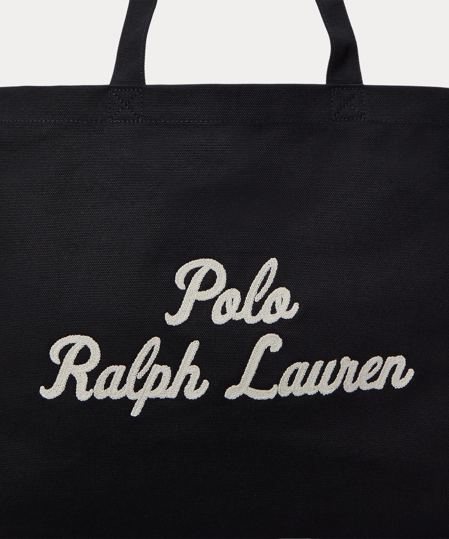 ポロ ラルフ ローレン POLO RALPH LAUREN エンブロイダリー キャンバス トート （001ブラック） 001ブラック