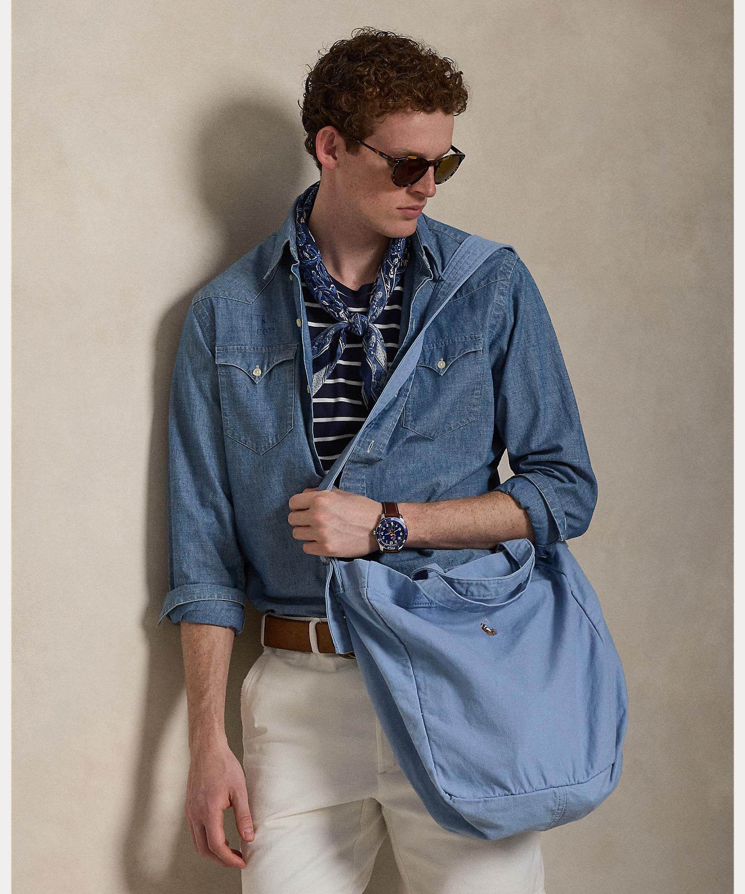ポロ ラルフ ローレン POLO RALPH LAUREN キャンバス ショッパー トート （400ブルー） 400ブルー