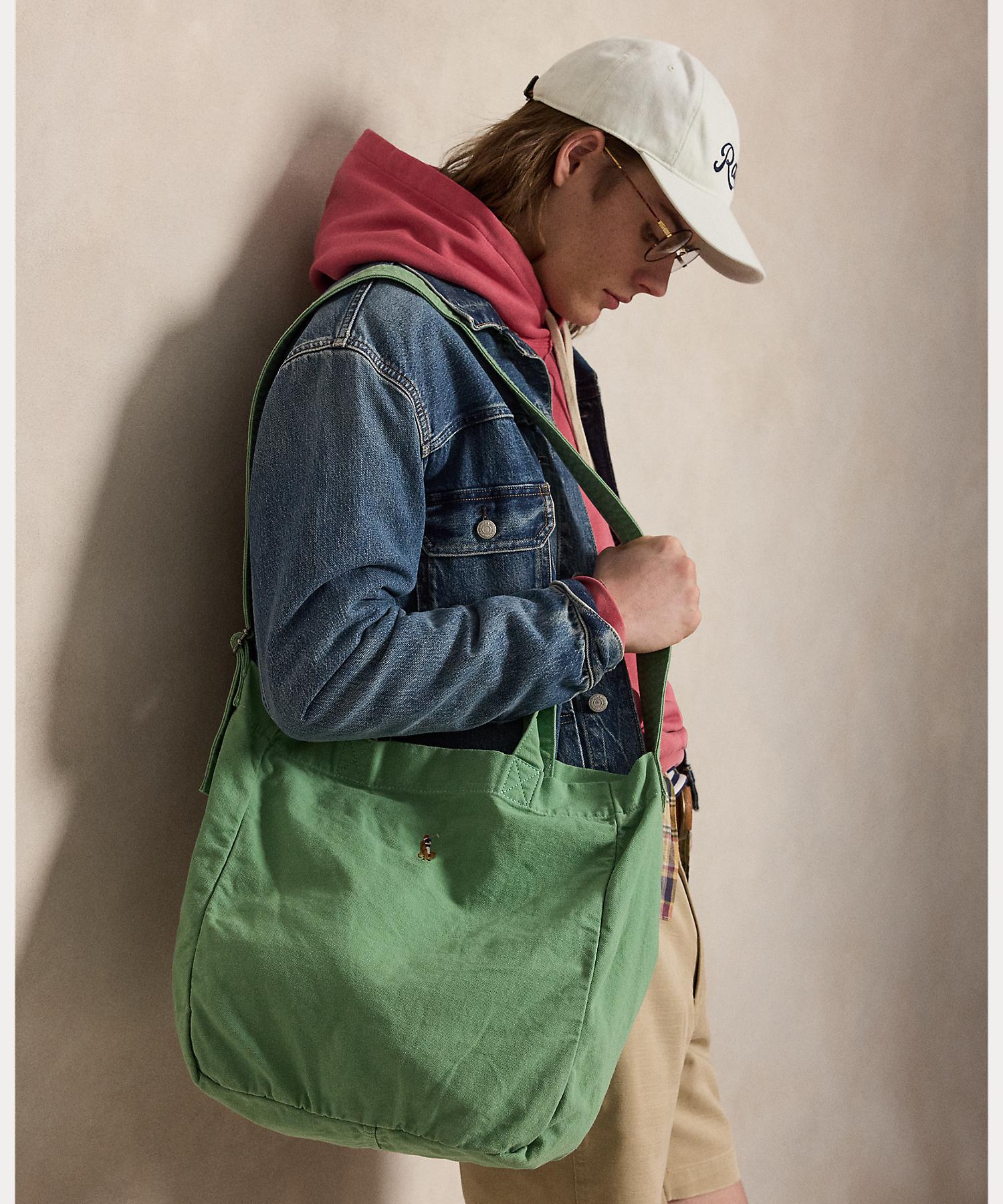 ポロ ラルフ ローレン POLO RALPH LAUREN キャンバス ショッパー トート （310グリーン） 310グリーン