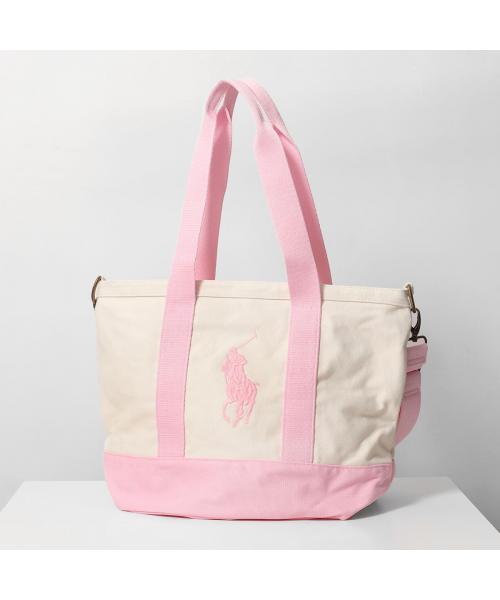 ポロ ラルフ ローレン POLO RALPH LAUREN Polo Ralph Lauren トートバッグ 9AR023 ショルダーバッグ （W2Q/WHITE/CARMEL-PINK） W2Q/WHITE/CARMEL-PINK