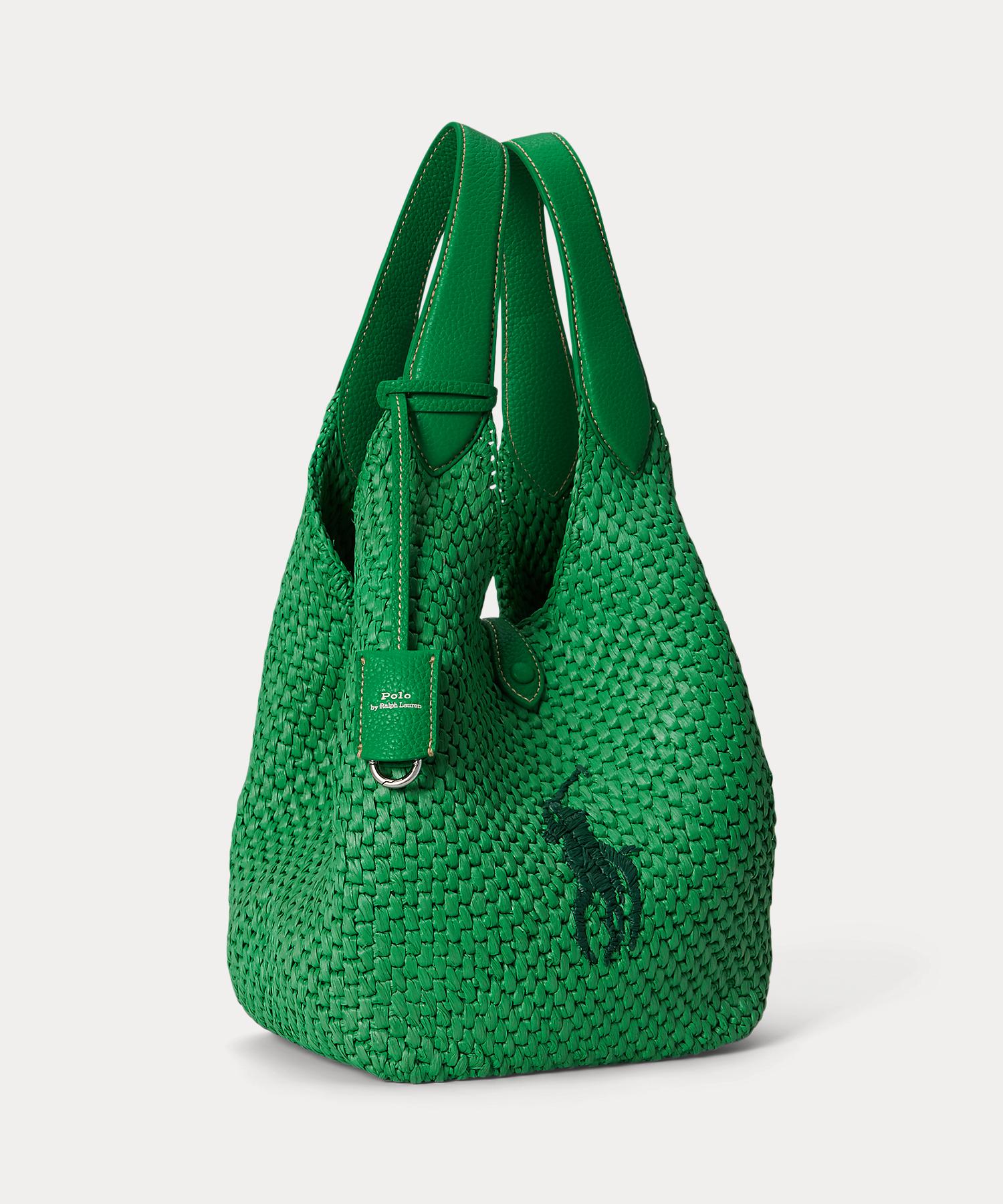 ポロ ラルフ ローレン POLO RALPH LAUREN Polo Play Big Pony フェイクラフィア トート （300グリーン） 300グリーン