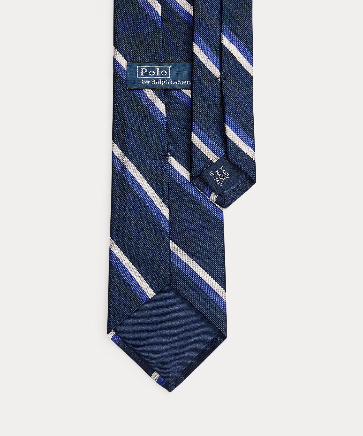 ポロ ラルフ ローレン POLO RALPH LAUREN ストライプド シルク ネクタイ （400ブルー） 400ブルー