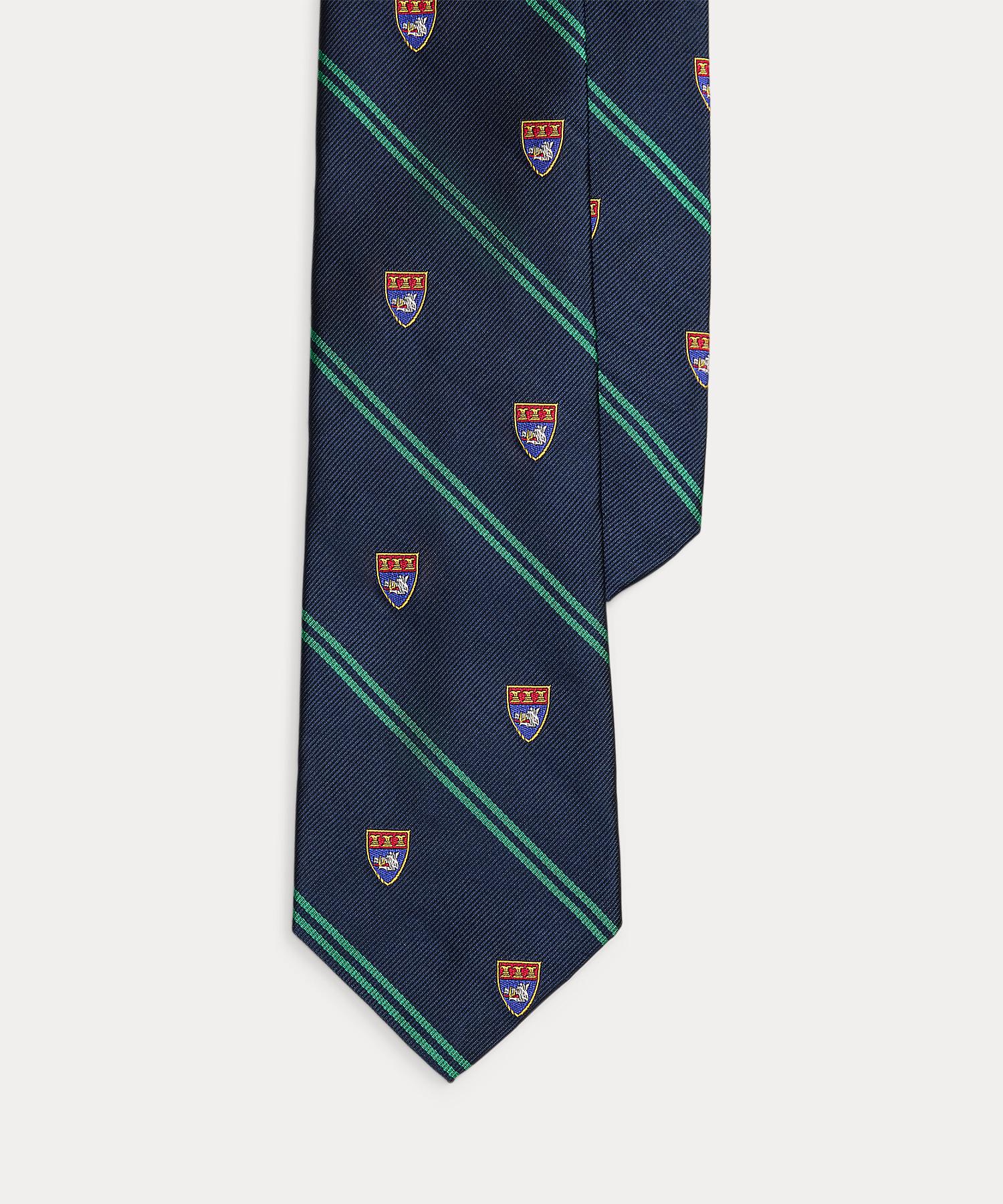 ポロ ラルフ ローレン POLO RALPH LAUREN ストライプド シルク クラブ ネクタイ （410ネイビー） 410ネイビー