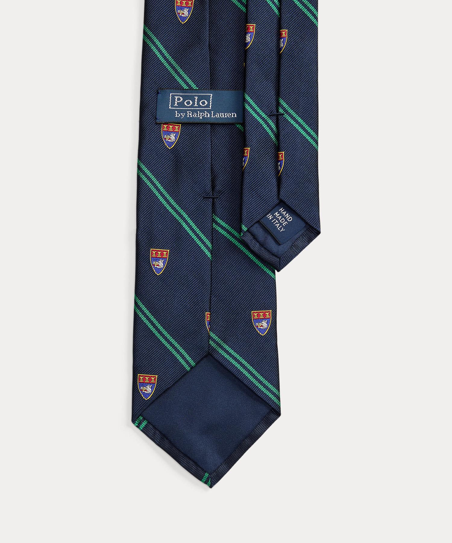 ポロ ラルフ ローレン POLO RALPH LAUREN ストライプド シルク クラブ ネクタイ （410ネイビー） 410ネイビー