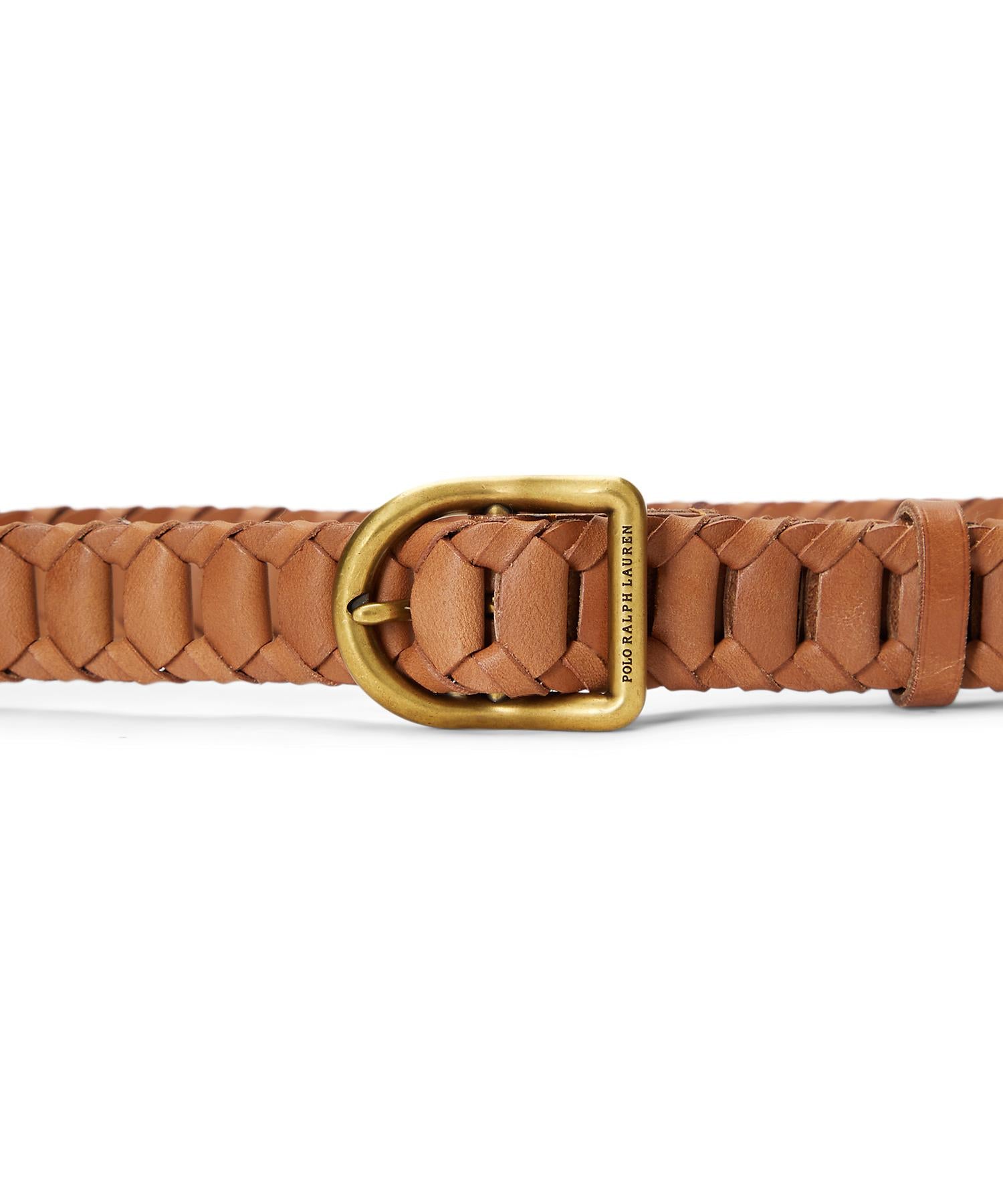ポロ ラルフ ローレン POLO RALPH LAUREN ラダーブレーデッド レザー ベルト （200ブラウン） 200ブラウン