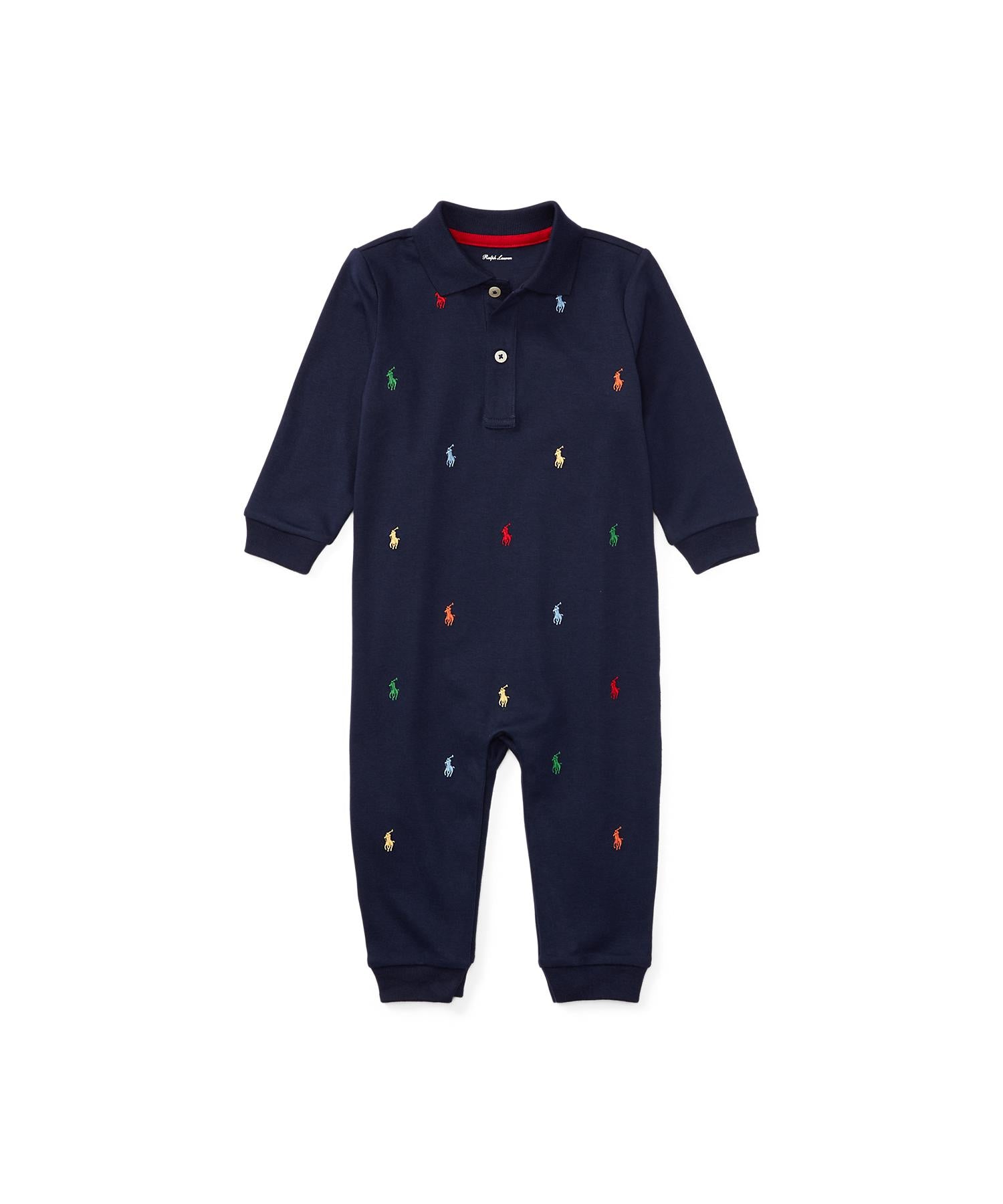ポロ ラルフ ローレン POLO RALPH LAUREN (ベビー)コットン インターロック カバーオール （410ネイビー） 410ネイビー