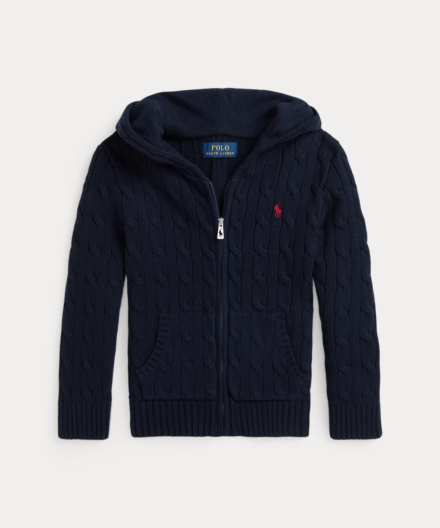 Polo Ralph Lauren Cable cotton Hooded Full-Zip Sweater