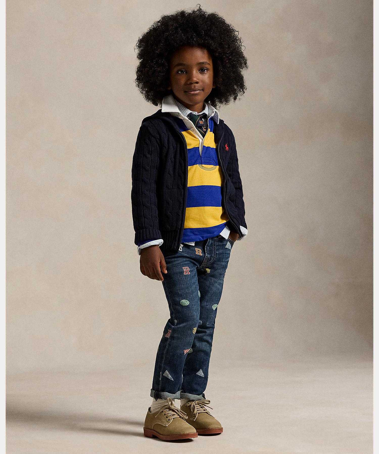 Polo Ralph Lauren Cable cotton Hooded Full-Zip Sweater