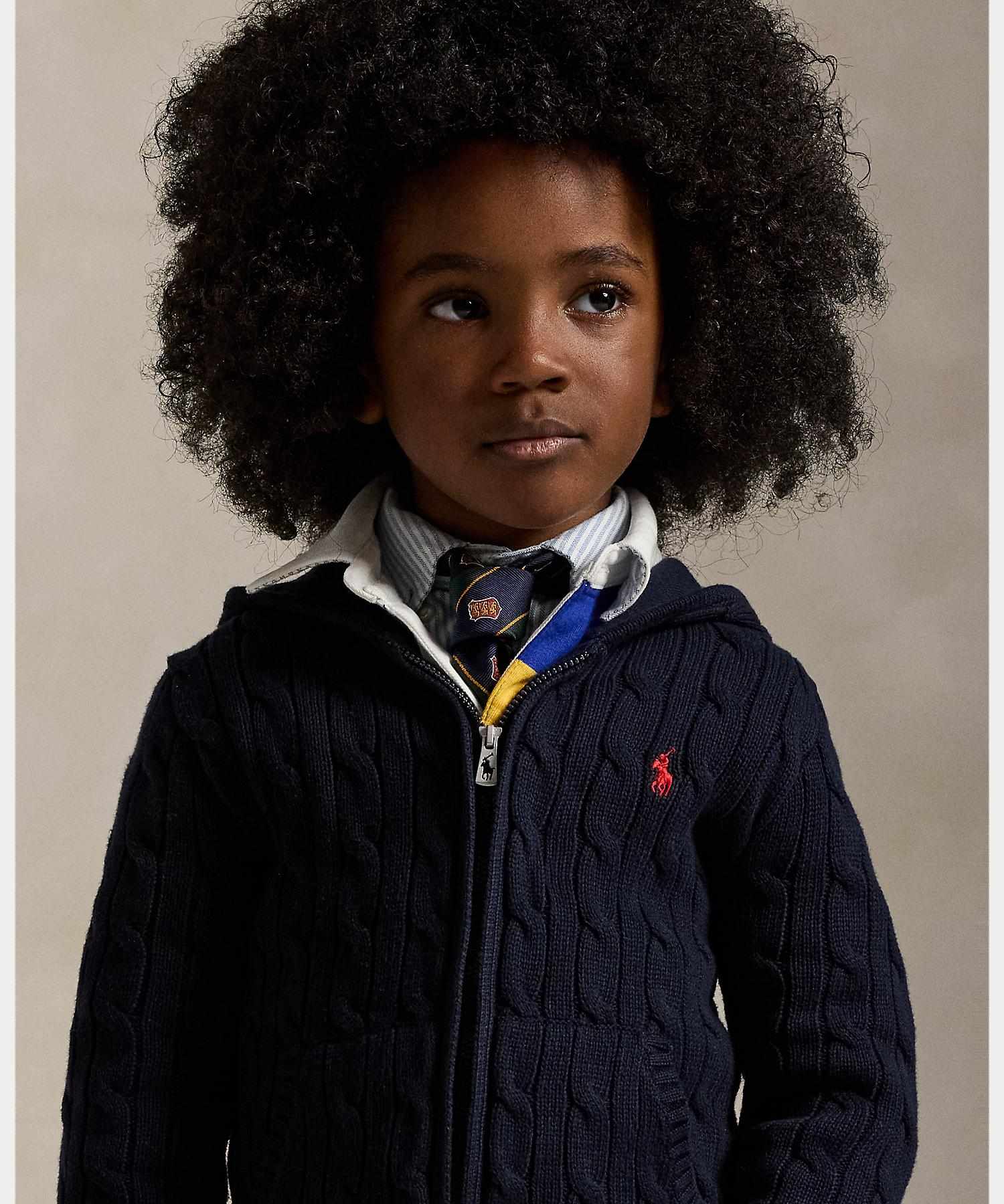 Polo Ralph Lauren Cable cotton Hooded Full-Zip Sweater