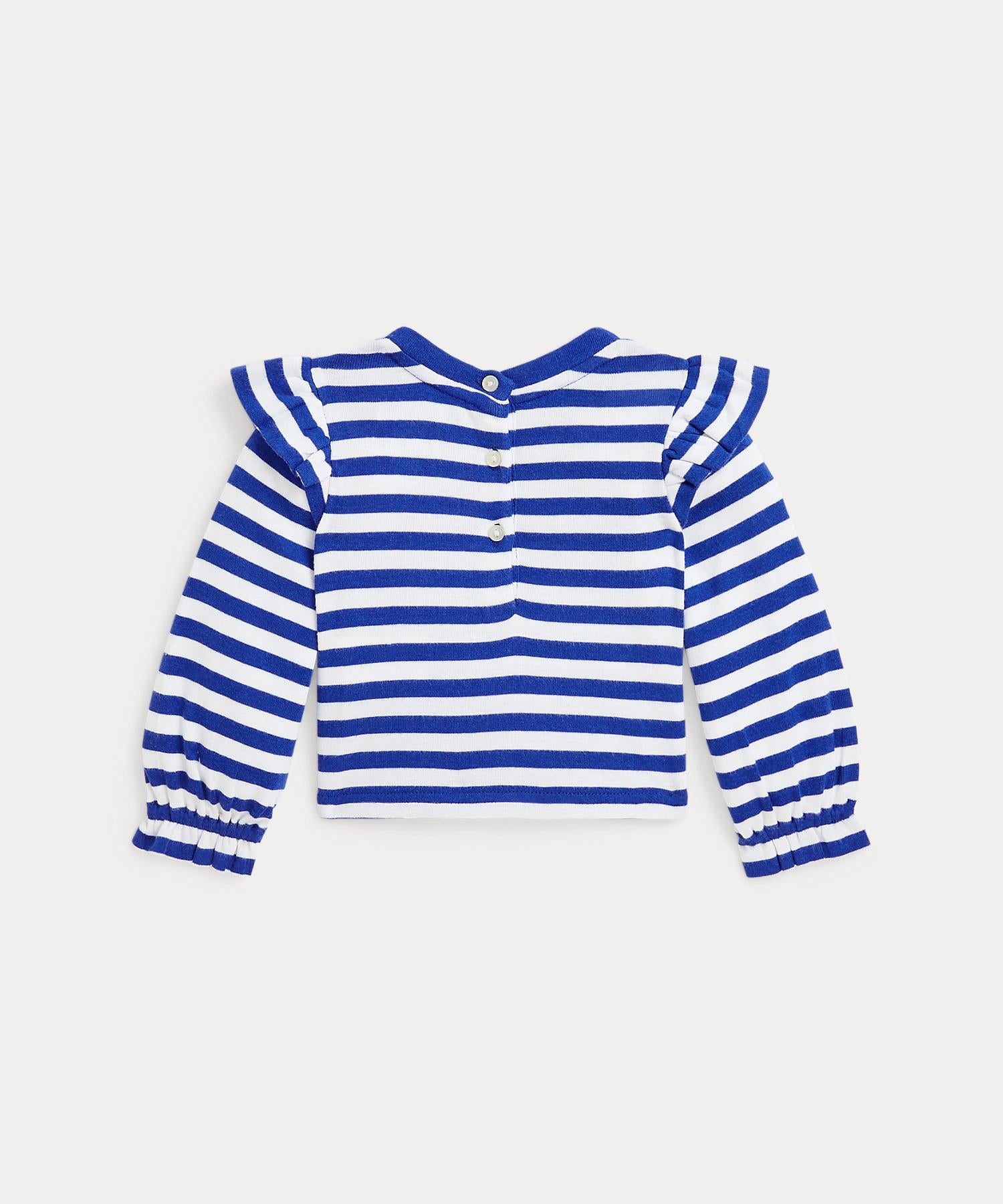 ポロ ラルフ ローレン POLO RALPH LAUREN ストライプド リブド コットンモダール トップス