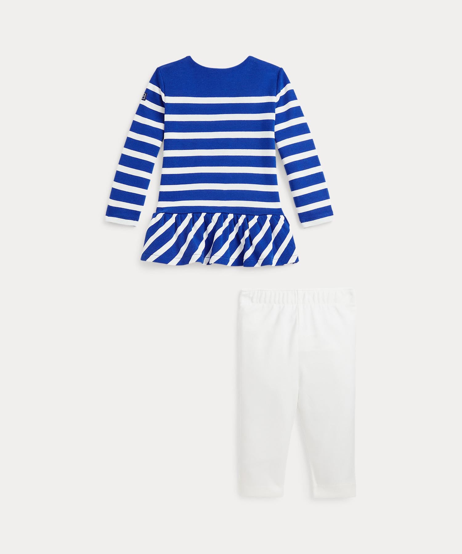 ポロ ラルフ ローレン POLO RALPH LAUREN ストライプド ジャージー Tシャツ & ポンチ レギンス セット