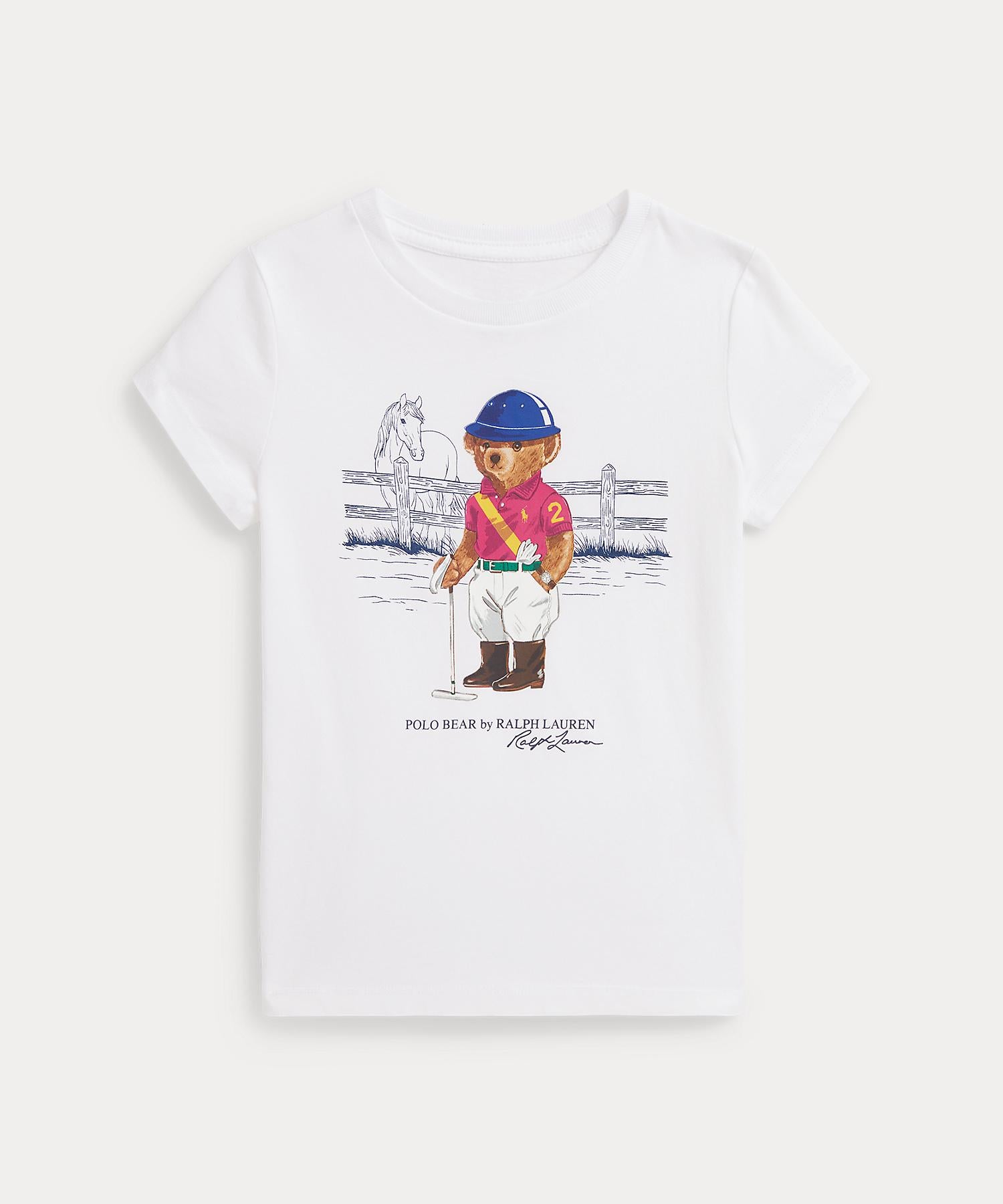 ポロ ラルフ ローレン POLO RALPH LAUREN (ガールズ 2才～6才)Polo ベア コットン ジャージー Tシャツ （100ホワイト） 100ホワイト