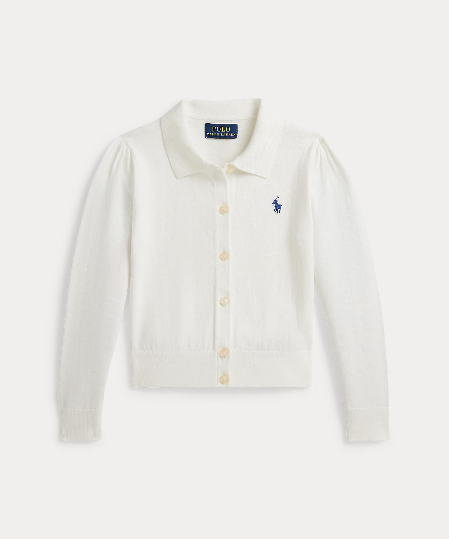ポロ ラルフ ローレン POLO RALPH LAUREN (ガールズ 2才～6才)コームド コットン ポロ カーディガン （100ホワイト） 100ホワイト