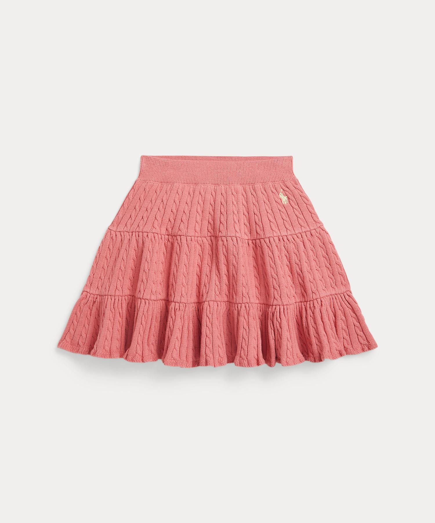 ポロ ラルフ ローレン POLO RALPH LAUREN (ガールズ 2才～6才)ミニケーブル ティアード コットン スカート （650ピンク） 650ピンク