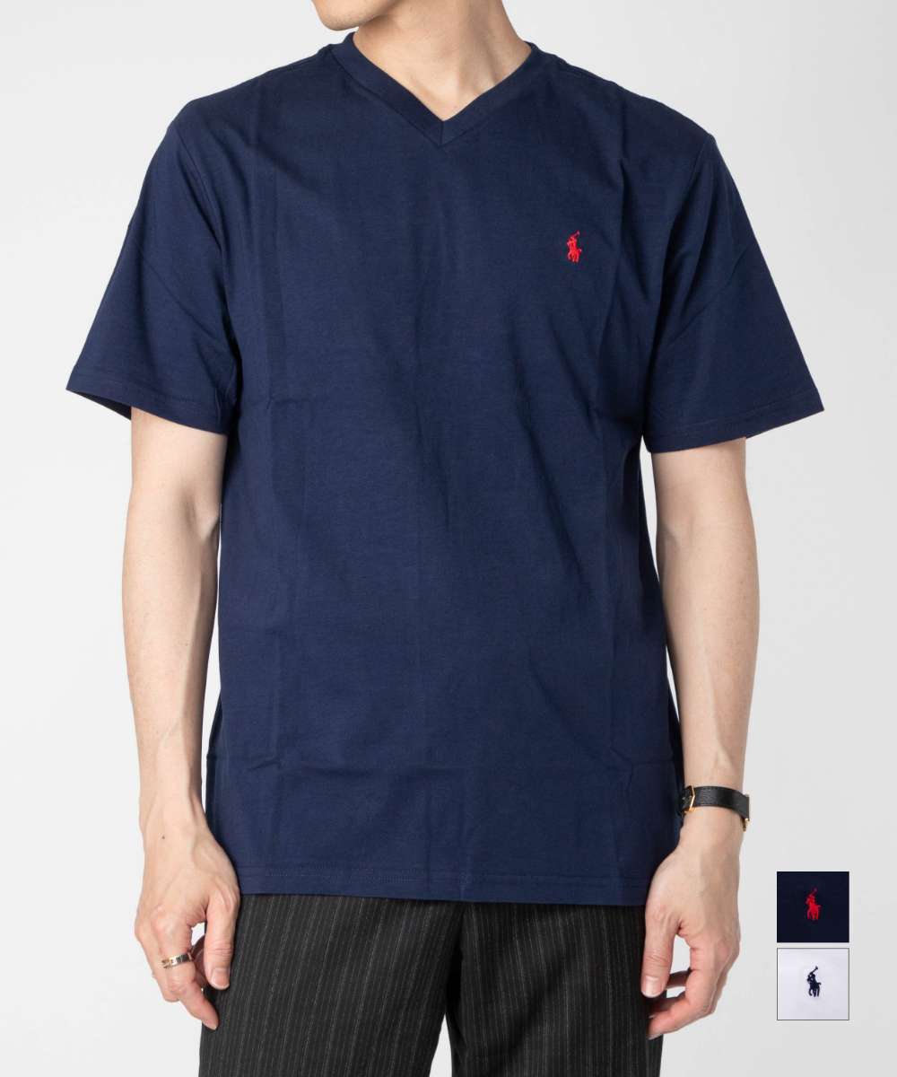 ポロ ラルフ ローレン POLO RALPH LAUREN Cotton Jersey V-Neck T-Shirt コットン ジャージー （CRUISE NAVY(009)） CRUISE NAVY(009)