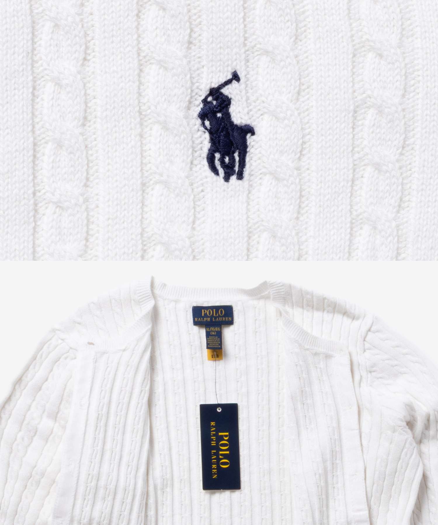 ポロ ラルフ ローレン POLO RALPH LAUREN Mini Cable Cotton Cardigan ミニケーブル コットン （OPTIC WHITE(064)） OPTIC WHITE(064)