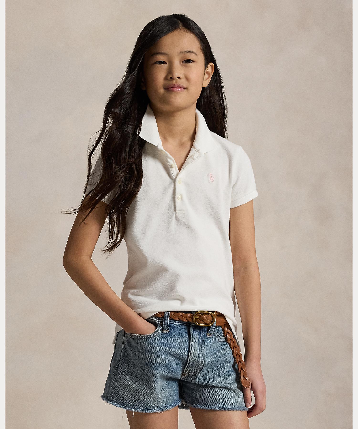 ポロ ラルフ ローレン POLO RALPH LAUREN (ガールズ 7才～16才)コットン ポロシャツ （100ホワイト） 100ホワイト