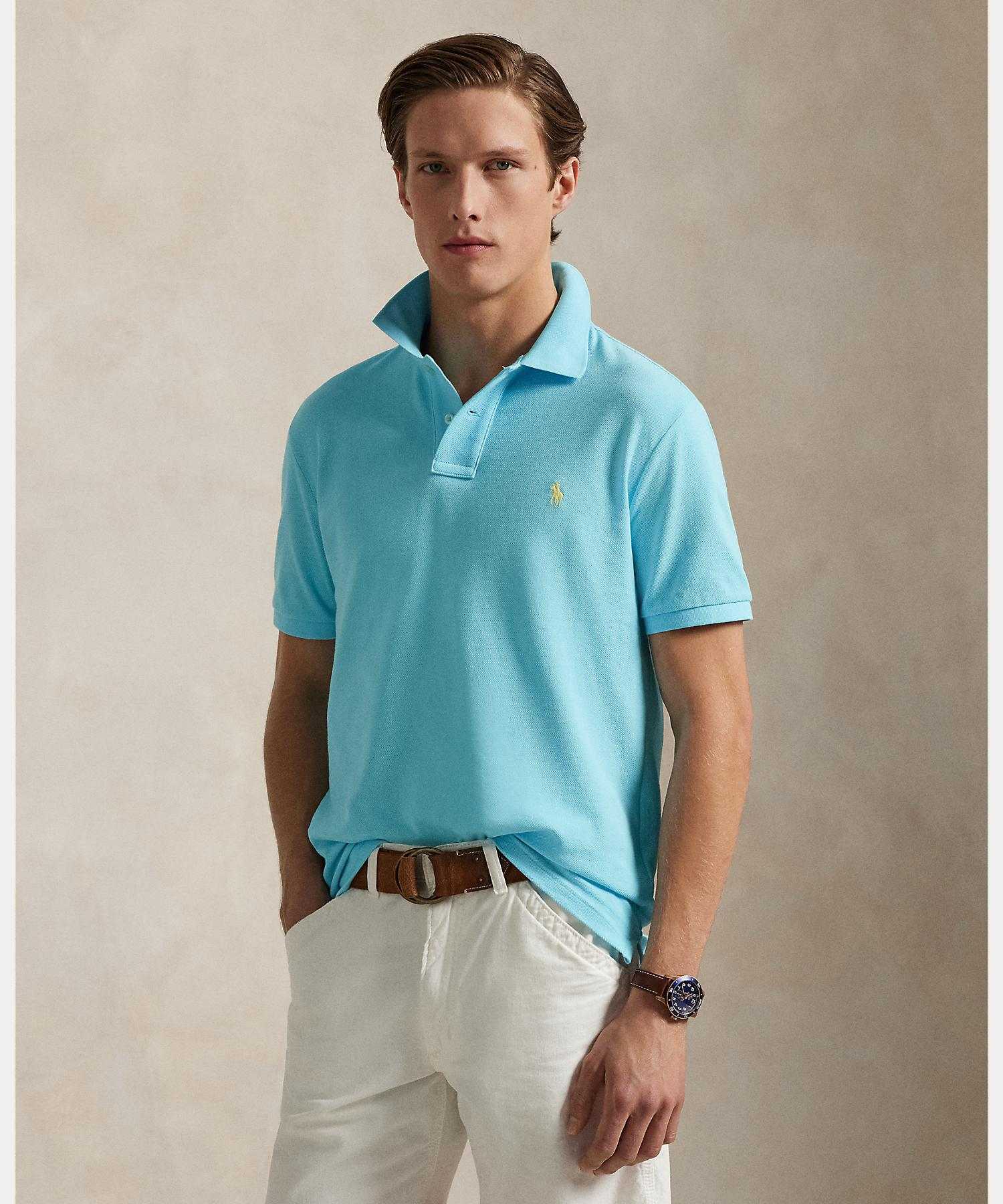 Polo Ralph Lauren Custom Slim Fit Mesh Polo Shirt