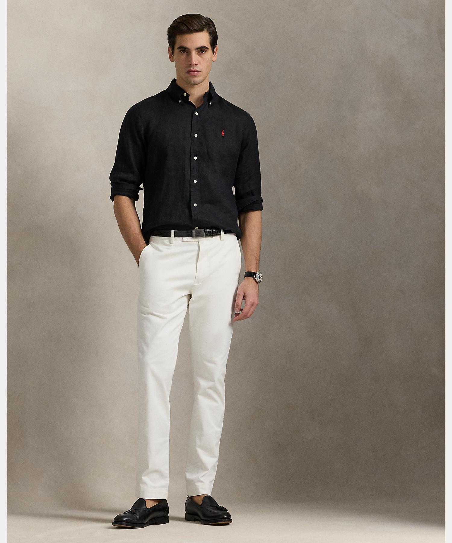 ポロ ラルフ ローレン POLO RALPH LAUREN クラシック フィット リネン シャツ （001ブラック） 001ブラック