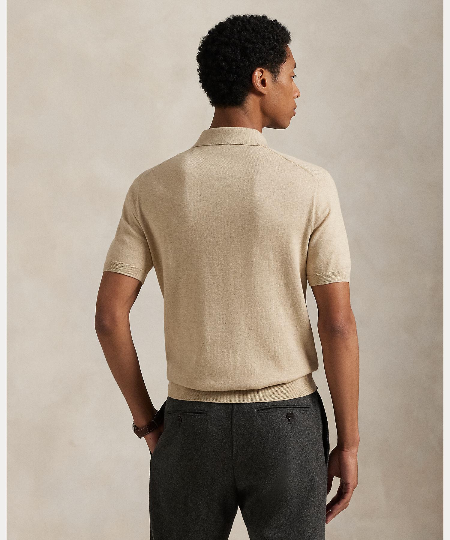 ポロ ラルフ ローレン POLO RALPH LAUREN コットン ポロカラー セーター （200ブラウン） 200ブラウン
