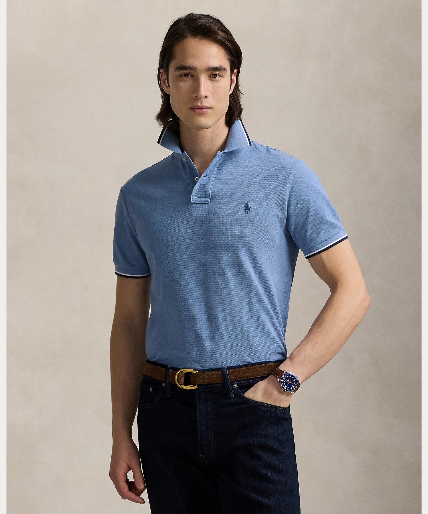 ポロ ラルフ ローレン POLO RALPH LAUREN クラシック フィット メッシュ ポロシャツ （420ブルー） 420ブルー