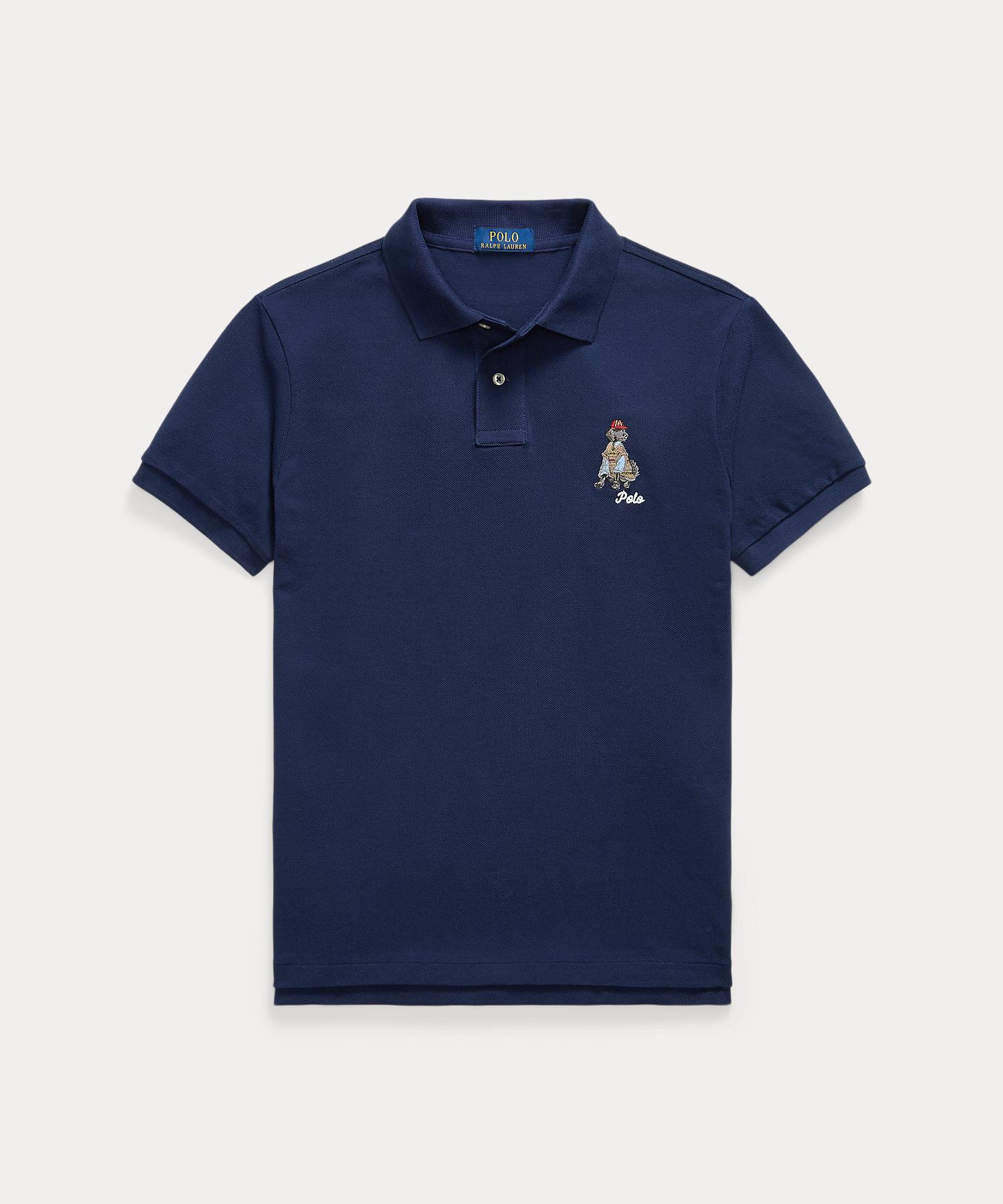 ポロ ラルフ ローレン POLO RALPH LAUREN カスタム スリム フィット ドッグエンブロイダリー ポロシャツ （410ネイビー） 410ネイビー
