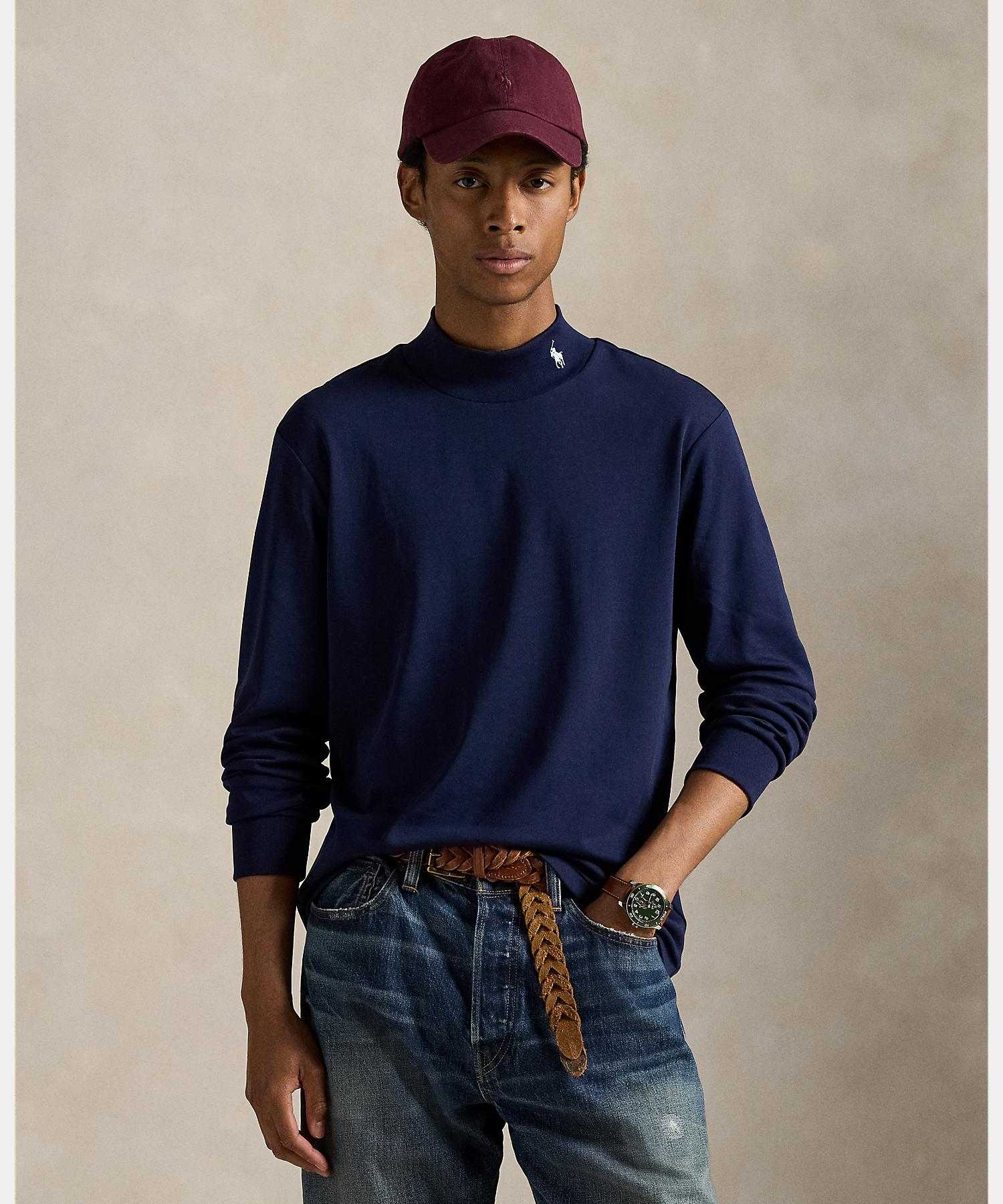 ポロ ラルフ ローレン POLO RALPH LAUREN ソフト コットン モックネック シャツ （410ネイビー） 410ネイビー